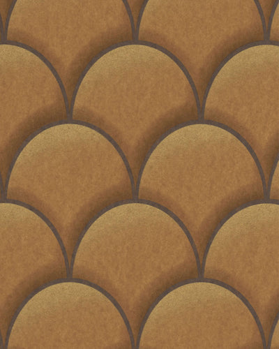 product image of 3-Dimensional Metallic Hills Bronze Wallpaper by Walls Republic 522