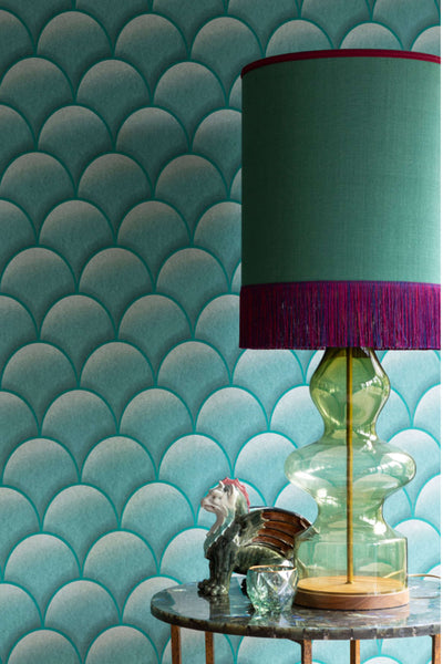 product image for 3-Dimensional Metallic Hills Green Wallpaper by Walls Republic 41