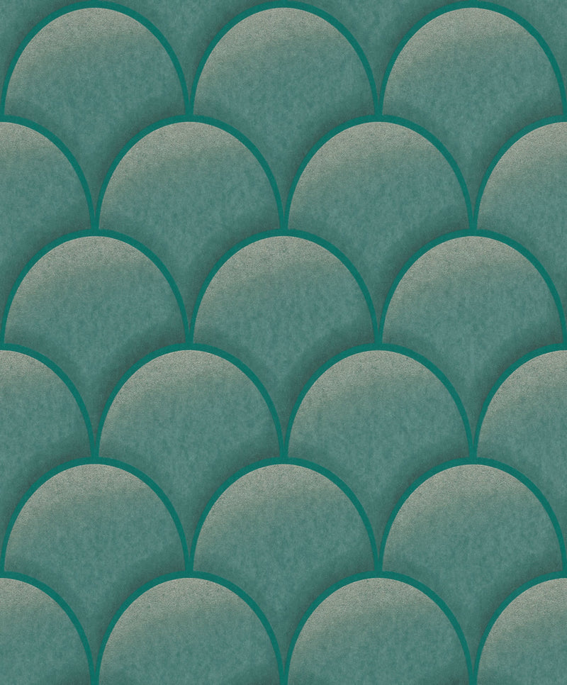 media image for 3-Dimensional Metallic Hills Green Wallpaper by Walls Republic 277