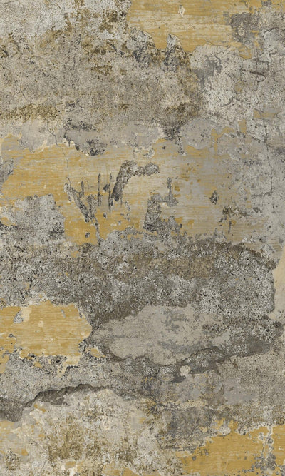 product image of Ochre Distressed Faux Concrete Effect Wallpaper by Walls Republic 562