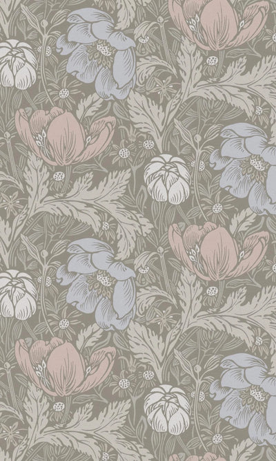 product image for Bold Leaves and Flowers Beige & White Tropical Wallpaper by Walls Republic 76