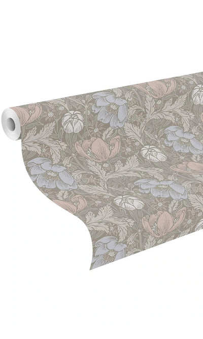 product image for Bold Leaves and Flowers Beige & White Tropical Wallpaper by Walls Republic 94