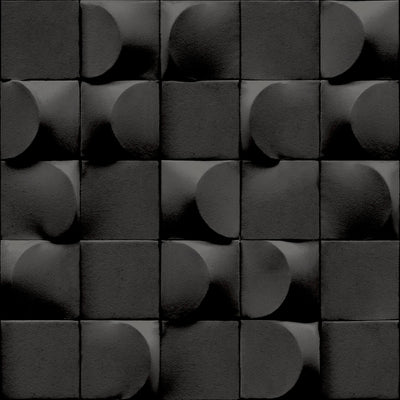 product image of Affinity 3D Blocks Geometric Wallpaper in Anthracite 559
