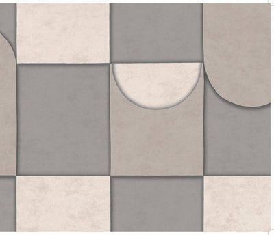product image for Affinity 3D Patchwork Geometric Wallpaper in Grey/Beige 30