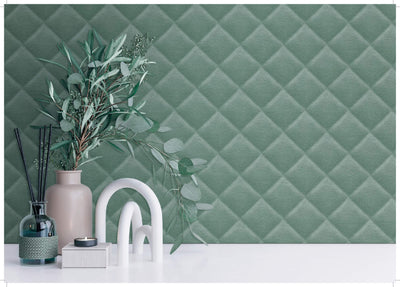 product image for Affinity 3D Cushion Geometric Wallpaper in Green 8