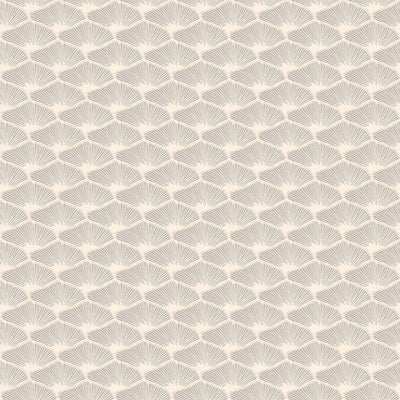 product image of Breeze Minimalist Art Deco Fan Geometric Wallpaper in Crème  559