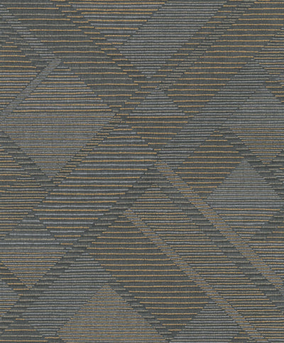 product image for Asperia Horizontal Stripes Geometric Wallpaper in Blue 76