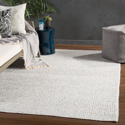 product image for Limon Indoor/ Outdoor Solid Ivory & Gray Area Rug 35