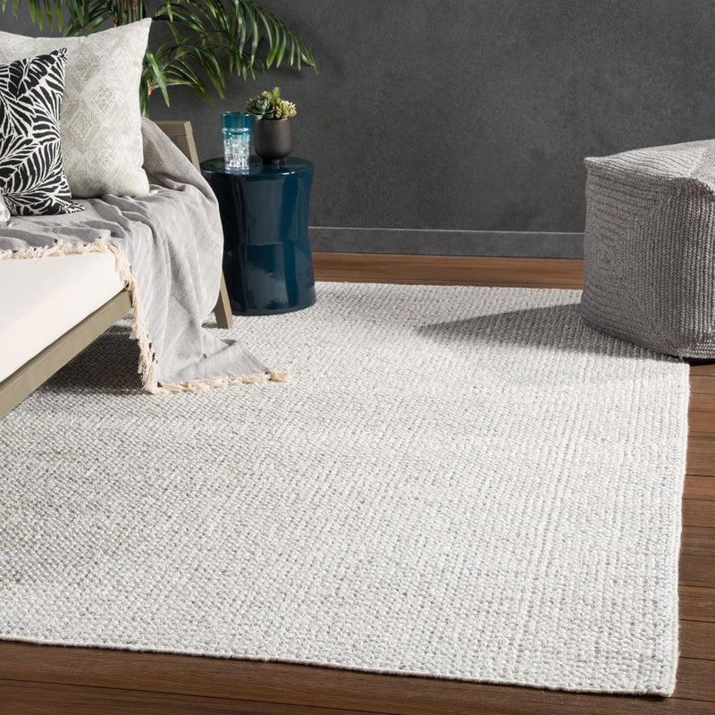 media image for Limon Indoor/ Outdoor Solid Ivory & Gray Area Rug 221
