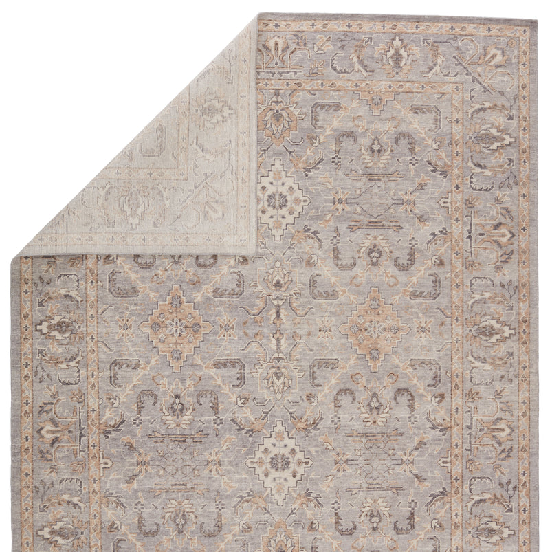 media image for Wyndham Hand-Knotted Trellis Light Grey & Tan Rug by Jaipur Living 221