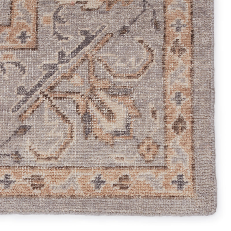media image for Wyndham Hand-Knotted Trellis Light Grey & Tan Rug by Jaipur Living 247