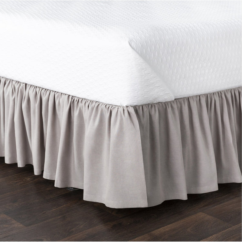 media image for Peyton Ruffle RLSKT-1000 Bed Skirt in Medium Grey by Surya 262