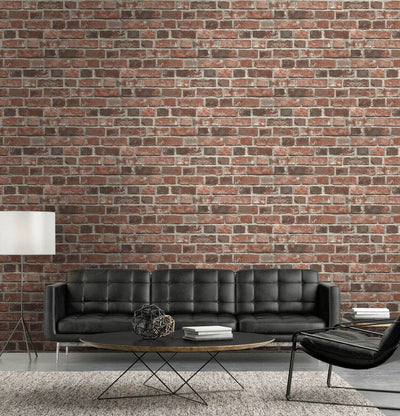 product image for Brick Peel & Stick Wallpaper in Red 63