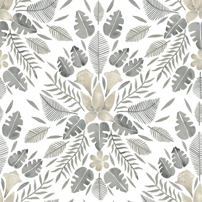 product image of Cat Coquillette Grey Tropical Peel & Stick Wallpaper by RoomMates for York Wallcoverings 549