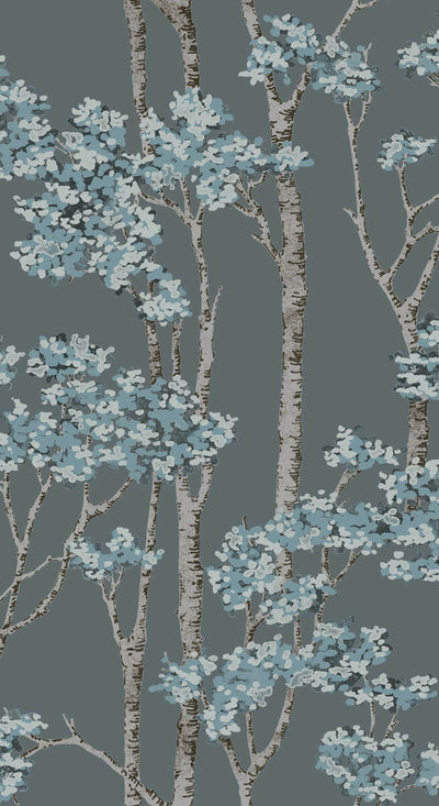 product image of Birch Grove Peel & Stick Wallpaper in Blue/Brown 592