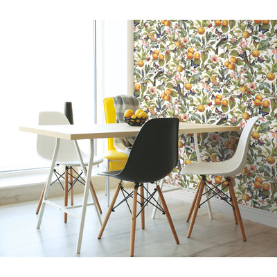 product image for Citrus Peel & Stick Wallpaper in White by RoomMates 10