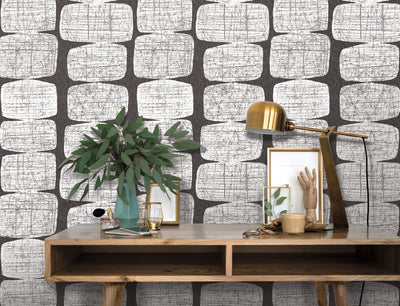 product image for Mid-Century Beads Black Peel & Stick Wallpaper by RoomMates for York Wallcoverings 32