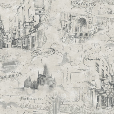 product image of Harry Potter Map Peel & Stick Wallpaper in Taupe by RoomMates 568