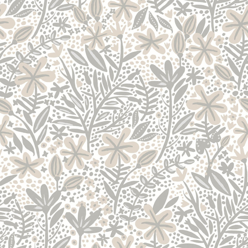 media image for Cat Coquillette Porcelain Garden Peel & Stick Wallpaper in Neutral 268