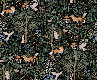 product image of Clara Jean Folklore Forest Wallpaper in Black 584