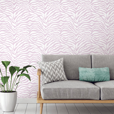 product image for Zebra Purple Peel And Stick Wallpaper by RoomMates for York Wallcoverings 83