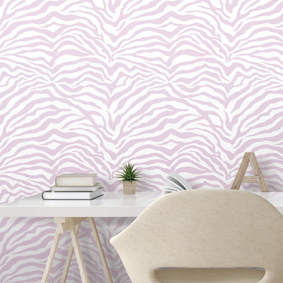 product image for Zebra Purple Peel And Stick Wallpaper by RoomMates for York Wallcoverings 2