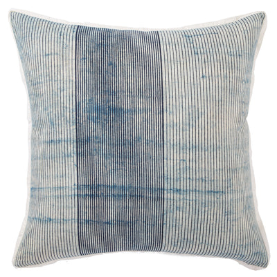 product image for alicia handmade stripe blue white throw pillow design by jaipur 1 34