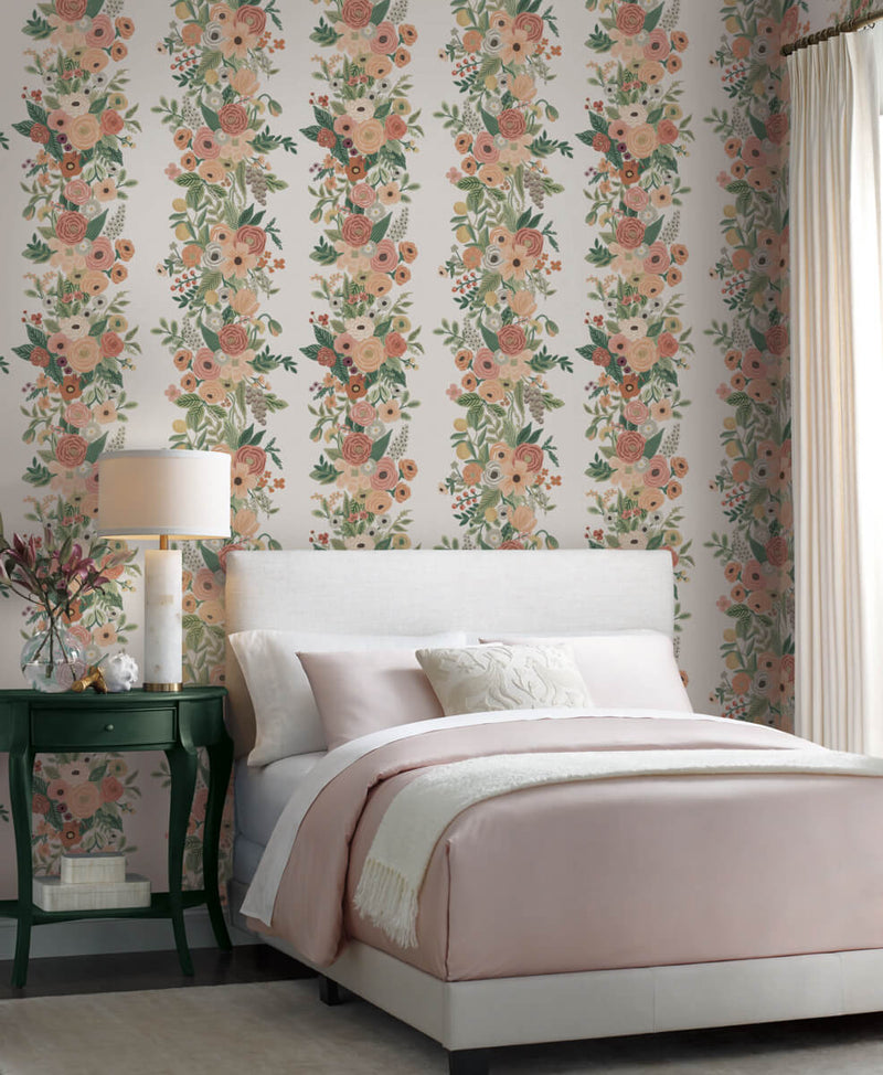 media image for Garden Party Trellis Wallpaper in Burgundy Multi from the Rifle Paper Co. 2nd Edition by York Wallcoverings 267