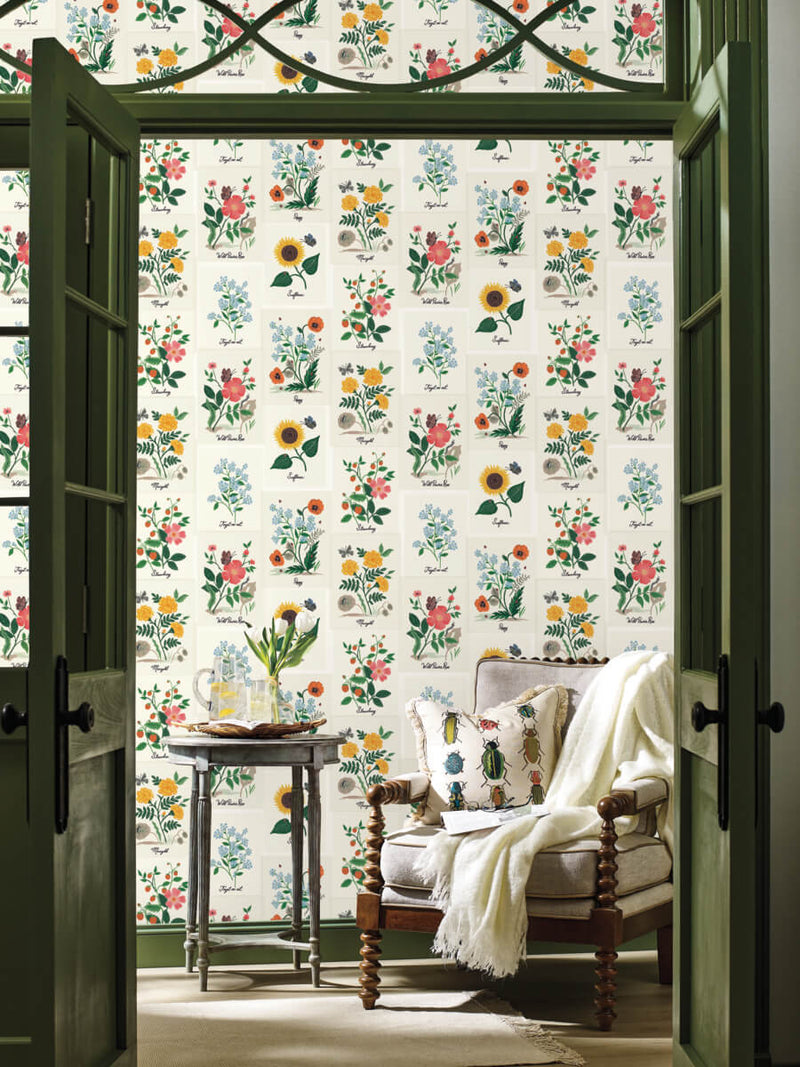 media image for Botanical Prints Wallpaper in White from the Rifle Paper Co. 2nd Edition by York Wallcoverings 296