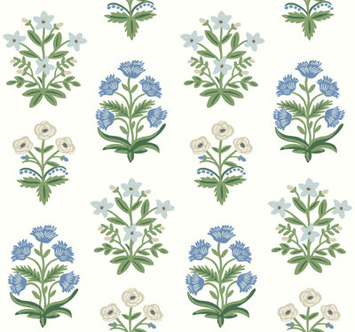 product image of Mughal Rose Wallpaper in Indigo from the Rifle Paper Co. 2nd Edition by York Wallcoverings 551