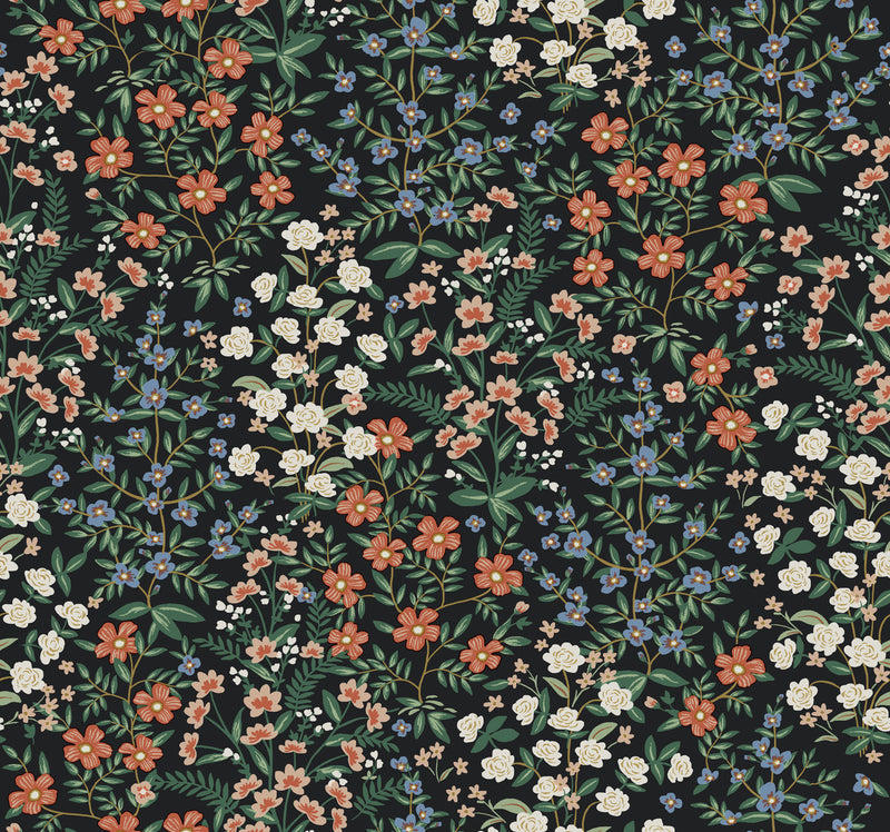 media image for Wildwood Garden Wallpaper in Black from the Rifle Paper Co. 2nd Edition by York Wallcoverings 295