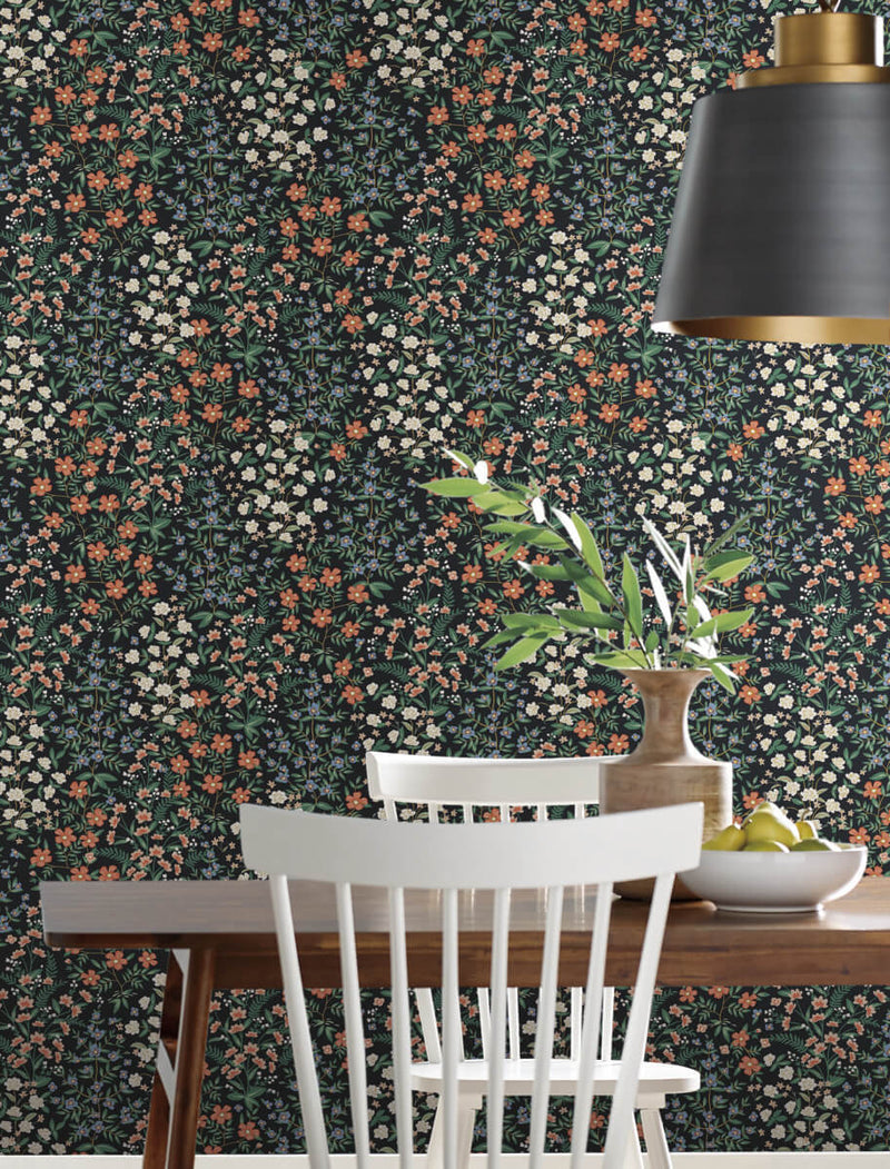 media image for Wildwood Garden Wallpaper in Black from the Rifle Paper Co. 2nd Edition by York Wallcoverings 265