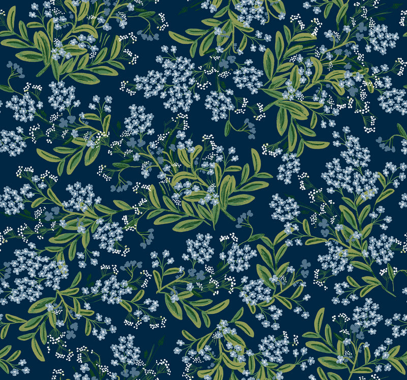 media image for Cornflower Wallpaper in Navy from the Rifle Paper Co. 2nd Edition by York Wallcoverings 210
