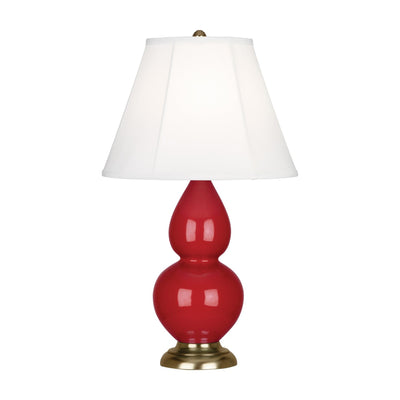 product image of ruby red glazed ceramic double gourd accent lamp by robert abbey ra rr10 1 564