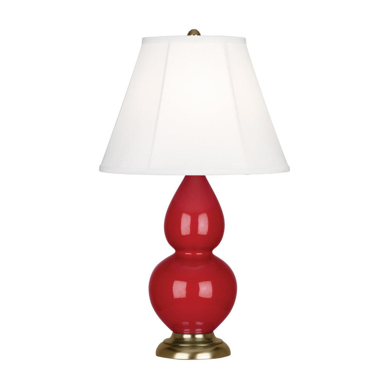 media image for ruby red glazed ceramic double gourd accent lamp by robert abbey ra rr10 1 216