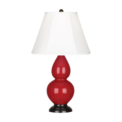 product image for ruby red glazed ceramic double gourd accent lamp by robert abbey ra rr10 5 18