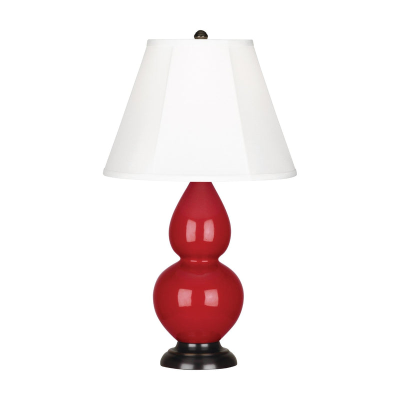 media image for ruby red glazed ceramic double gourd accent lamp by robert abbey ra rr10 5 240