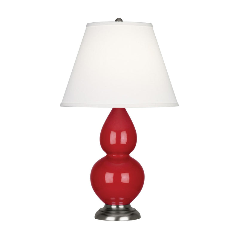 media image for ruby red glazed ceramic double gourd accent lamp by robert abbey ra rr10 4 233