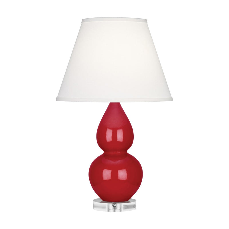 media image for ruby red glazed ceramic double gourd accent lamp by robert abbey ra rr10 8 26