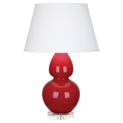 product image for double gourd ruby red glazed ceramic table lamp by robert abbey ra rr22 8 92