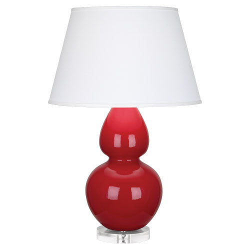 media image for double gourd ruby red glazed ceramic table lamp by robert abbey ra rr22 8 29