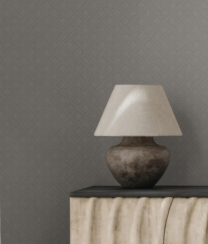 media image for Wickwork Graphite Wallpaper from the Industrial Interiors III Collection 296