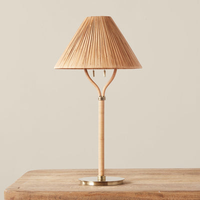 product image for rattan on rattan table lamp by woven rrtl na 1 82