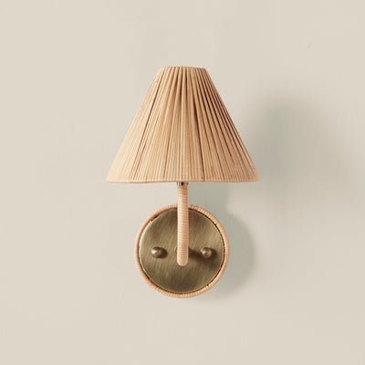 product image of rattan on rattan sconce by woven rrws na 1 538