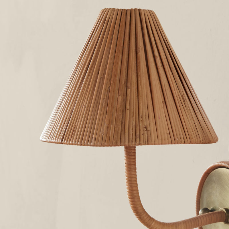 media image for rattan on rattan sconce by woven rrws na 2 22
