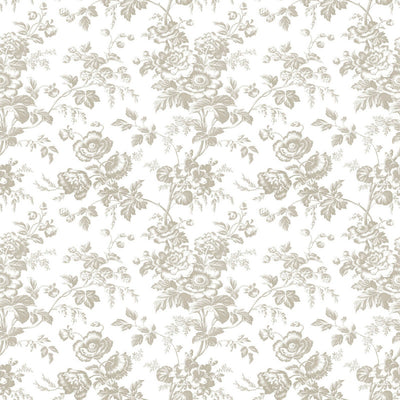product image of Anemone Toile Wallpaper in Taupe 57
