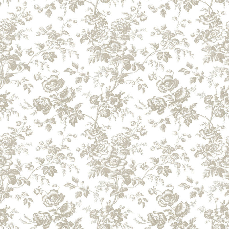 media image for Anemone Toile Wallpaper in Taupe 219