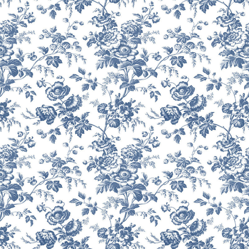 media image for Anemone Toile Wallpaper in Navy 227