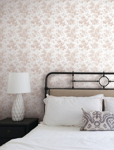 product image for Anemone Toile Wallpaper in Blush 65