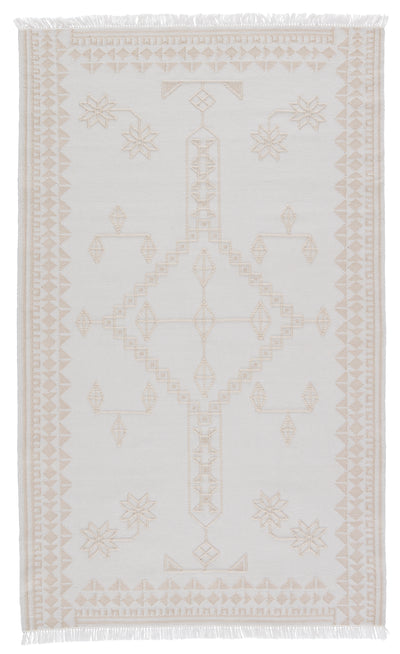 product image of Ollin Indoor/Outdoor Medallion White & Cream Rug by Jaipur Living 585